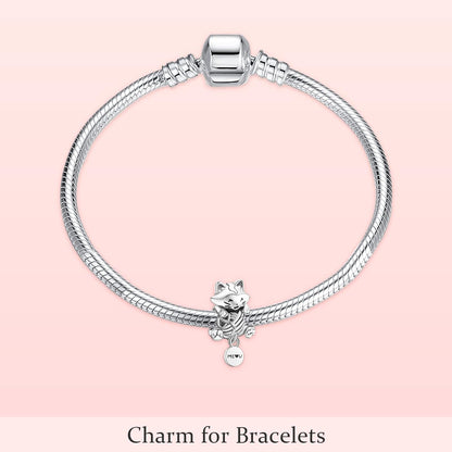 Jewelry Cat Charm 925 Sterling Silver for Woman Girl Beads for Women Bracelet&Necklace