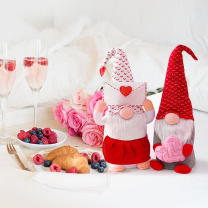 Gnome Decor Valentine Day Home Decorations 2PCS Gnomes Plush,Mr and Mrs Handmake Scandinavian Tomte for Valentine'S Day Table Ornament,Valentine'S Gifts